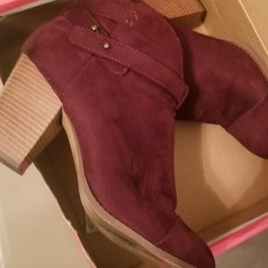 Burgundy Booties
